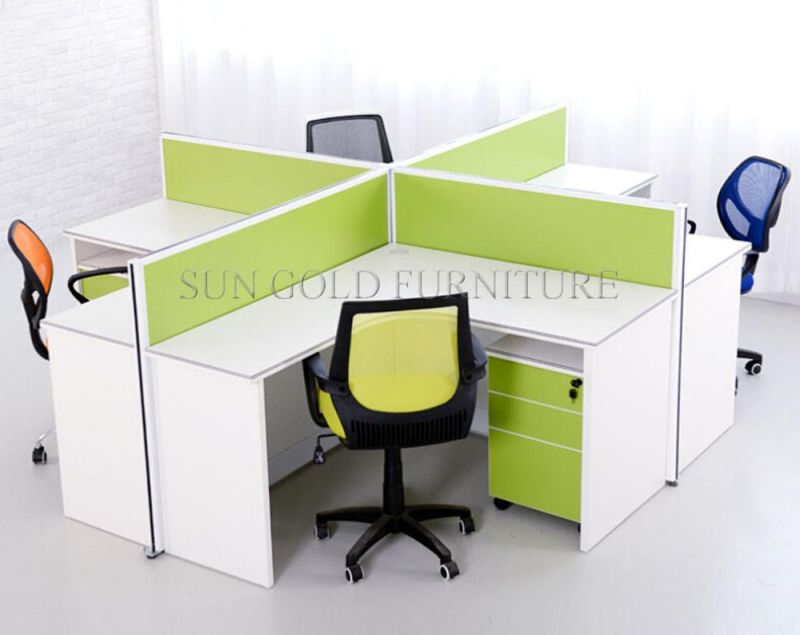 Freestanding Office Workstation Glass Partition with Mobile Pedestal (SZ-WST650)