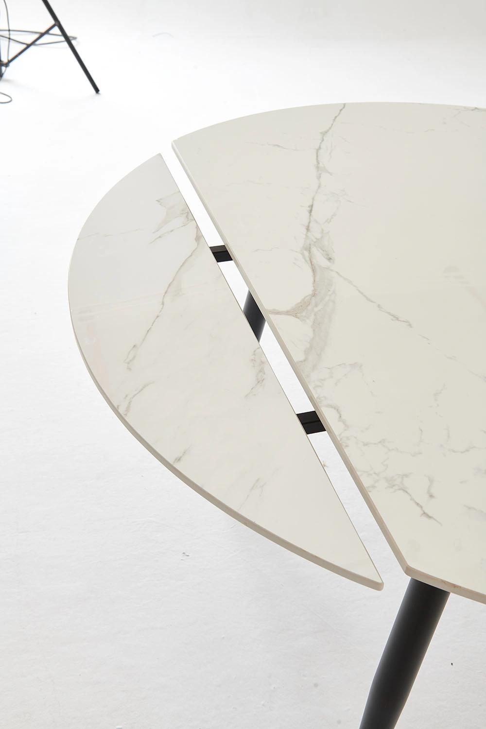 Hot Sale Office Furniture White Round Marble Rock Plate Table