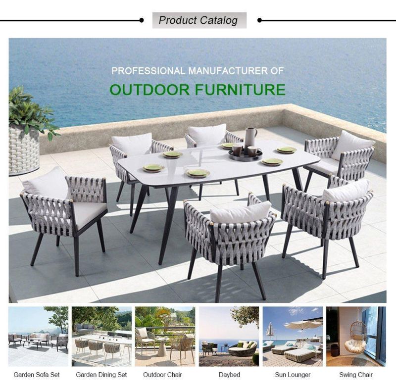 Outdoor Modern Aluminum Garden Furniture Dining Chairs Cheap Pure Aluminum Dining Table and Chair Garden Furniture