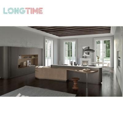 OEM ODM Customized Modern Luxury European Villa Style Solid Wood Kitchen Cabinet for Sale