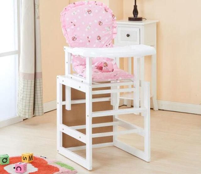 Modern Style Convenient Standard Baby Feeding Chair Wooden Safety Children Furniture in Dining Room