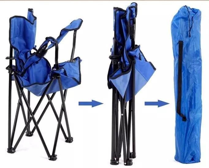 Folding Chair Folding Camping Chair with Armrest Cup Holder Carrying Storage Bag