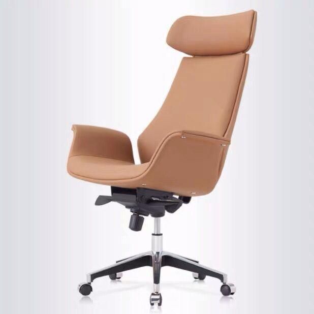 Foshan Modern Solid Wood Geninue Leather Manager Office Chair Boss Chair