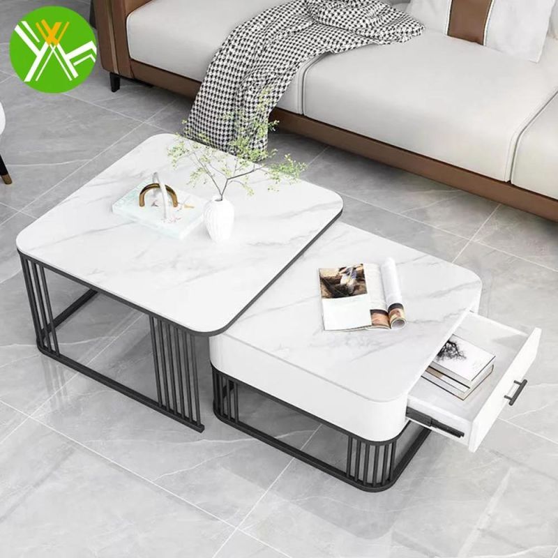 Yuhaihot Sale Design Modern Furniture Living Room Table Basse Tempered Round Glass Gold Coffee Tables for Living Room