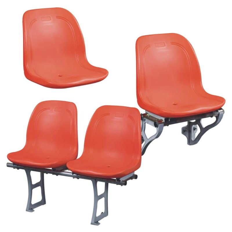 Floor Mounting Plastic Gym Seating, Outdoor Sports Furniture, Fixed Stadium Seats