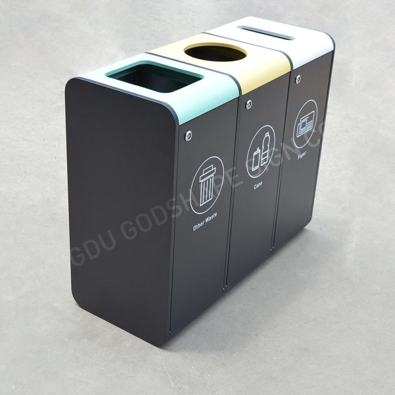 Modern Customized Gold Silver Office Recycle Waste Bins