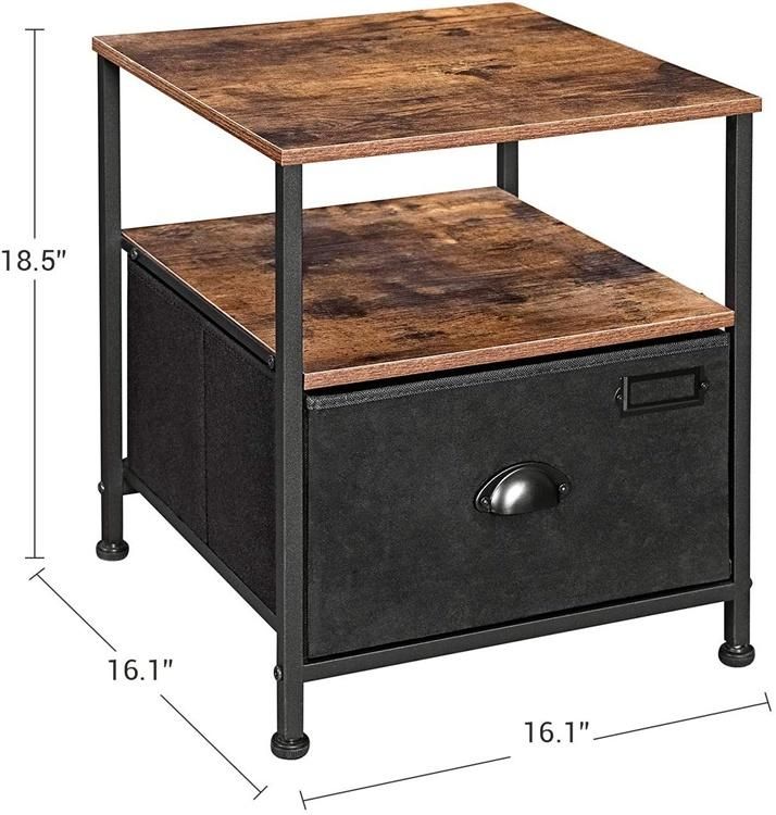 Nova High Quality Bedside Table Modern Metal Frame Nightstands