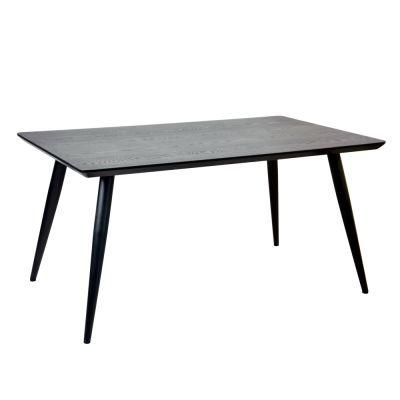 Cheap Home Furniture Wooden MDF Modern Dining Room Table with Metal Legs