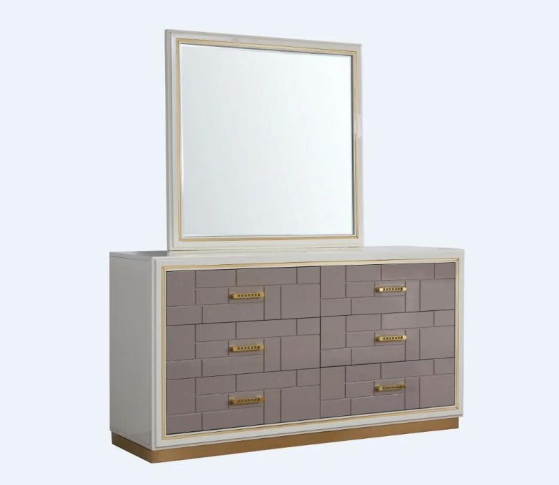 Modern Style King Side Metal Bedroom Set Furniture