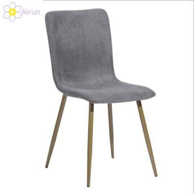 Popular Modern Indoor Fabric Restaurant Office Cafe Metal Tube Legs Dining Chair