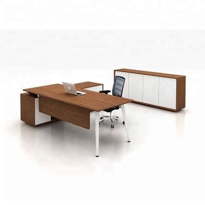 L-Shape Large Modern Design High End Luxury Executive Big Stainless Steel Office Desk