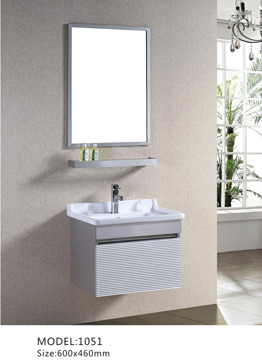 China Factory Wholesale Stainless Steel Bathroom Furniture Wall Mounted Vanity