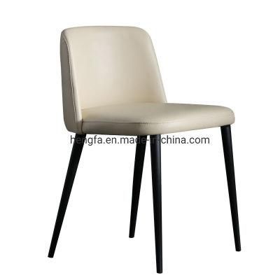 Modern Furniture Customized Metal Frame Manufacture Leather Cushion Dining Chairs