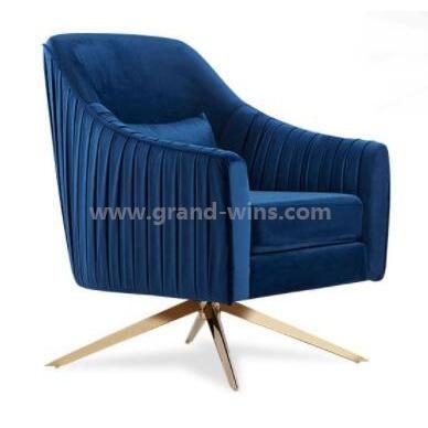 Modern Gold Furniture Living Room Swivel Fabric Velvet Chair