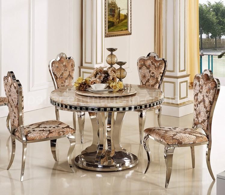 Modern Furniture Set Round Marble Luxury Dining Room Home Table