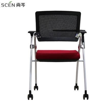 New Design Modern Black Training Chair with Writing Pad Conference Chair Training Chair with Tablet No Wheel