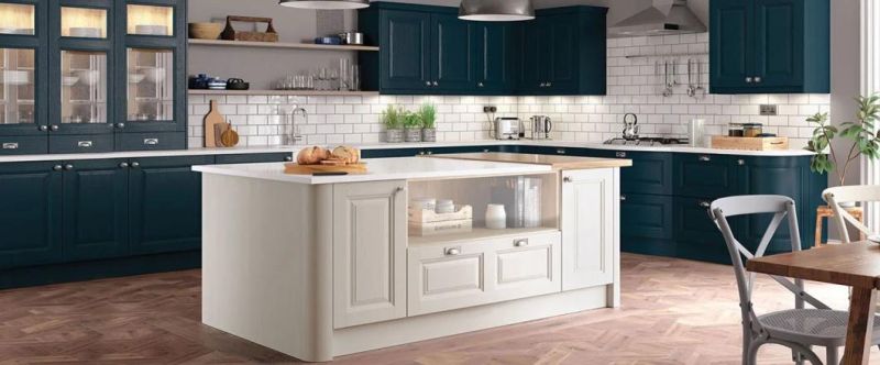 Modern Furniture New Design High Quality White Solid Wood Simple Style Kitchen Cabinet Kitchen Furniture