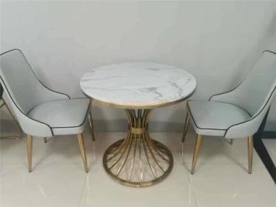 Modern White Dining Table Hotel Furniture Small Marble Coffee Table