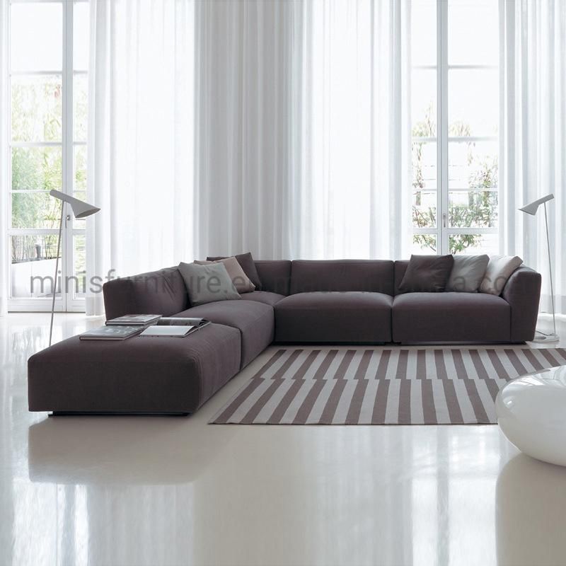 (MN-SF103) Modern Unique Design Furniture L-Shaped Living Room Leather Sofa