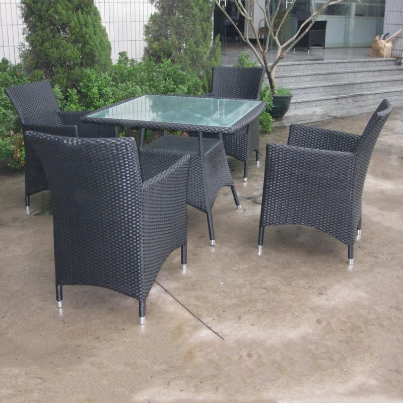 Hot Sale Modern Style Cheap Outdoor Rattan Patio and Garden Wicker Dining Round Table and 2 Chair Furniture Set