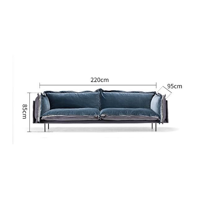 Nordic Design Leather Sectional Sofa Bed Furniture for Home Living Room