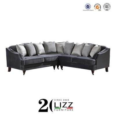 European Leisure Soft Living Room Furniture Chesterfield Fabric Sofa Set