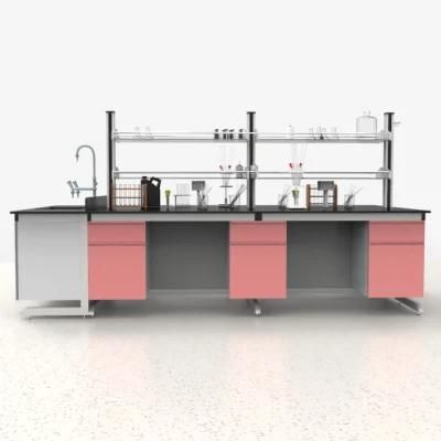 High Quality Hot Sell Chemistry Steel Lab Furniture with Liner, Hot Selling Chemistry Steel School Lab Bench/