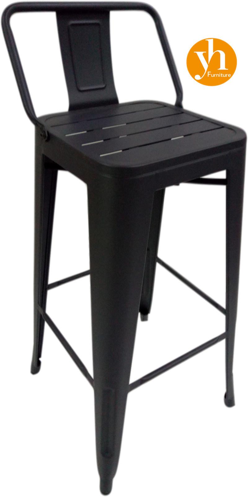 Outdoor Garden Metal Bar Furniture Waterproof Powder Steel Bar High Stool Chair