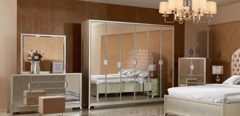 Mirror Bedroom Furniture with King Size Bed Made in China