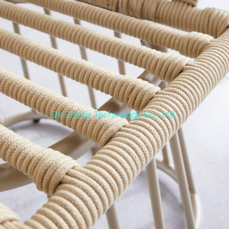 Modern Restaurant Aluminum Balcony Set Antique Rope Hotel Chair Style Restaurant Furniture