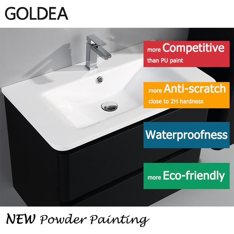 Low Price Modern New Decoration Powder Room Solid Wood Basin Vanity Furniture