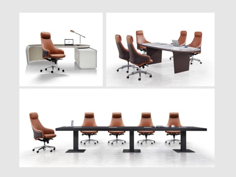 Zode Height Adjustable Modern Ergonomic Professional Whole Leather Office Director Desk Executive Conference Room Meeting Chair