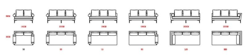 Zhida Modern Furniture Supplier Wholesale Villa Living Room Italian Design Sectional Couch Set Leather Armrest Fabric Modular Sofa