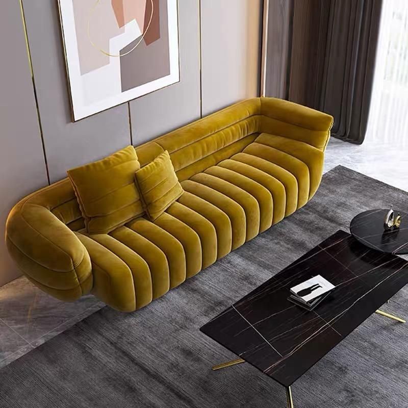 Best Modern Italian Elegant Velvet Sofa High Quality Best Price Luxury Living Room Furniture Fabric Durable Sofa Set