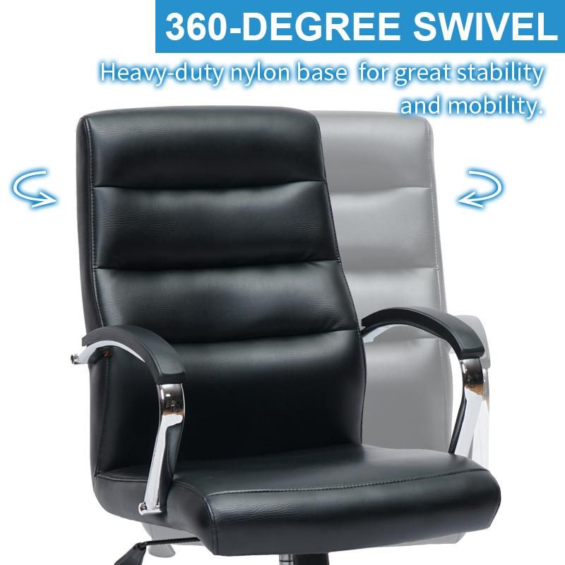 China Manufacture Manager Leather Swivel Executive Cushion Cheap Boss Office Chair