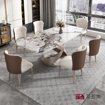 Italian Simple Popular Living Room Dining Room Furniture Net Dining Table