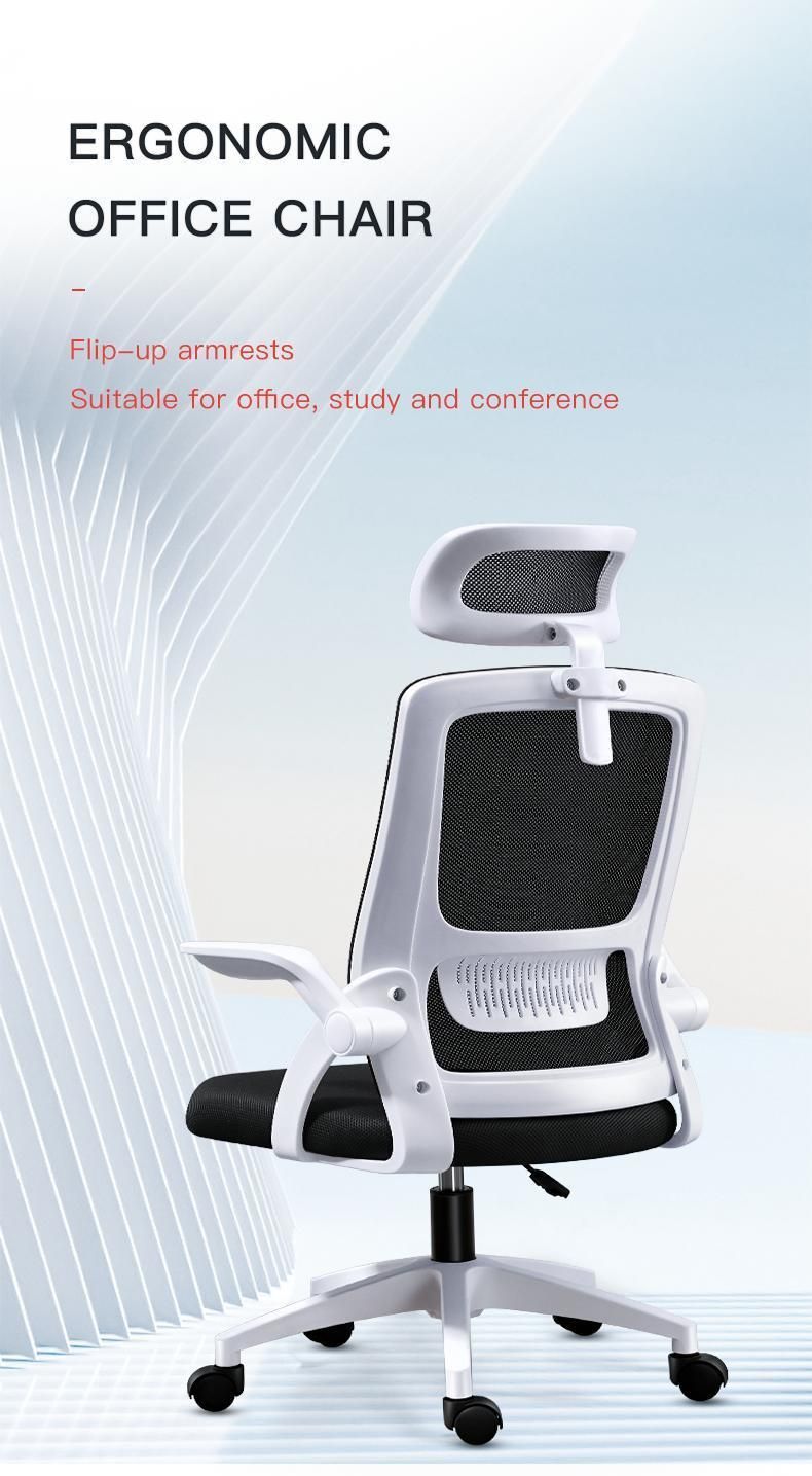 Adjustable Executive Ergonomic Cheap Comfortable Flip-up Arms Swivel Mesh Office Computer Chair for Meeting Room