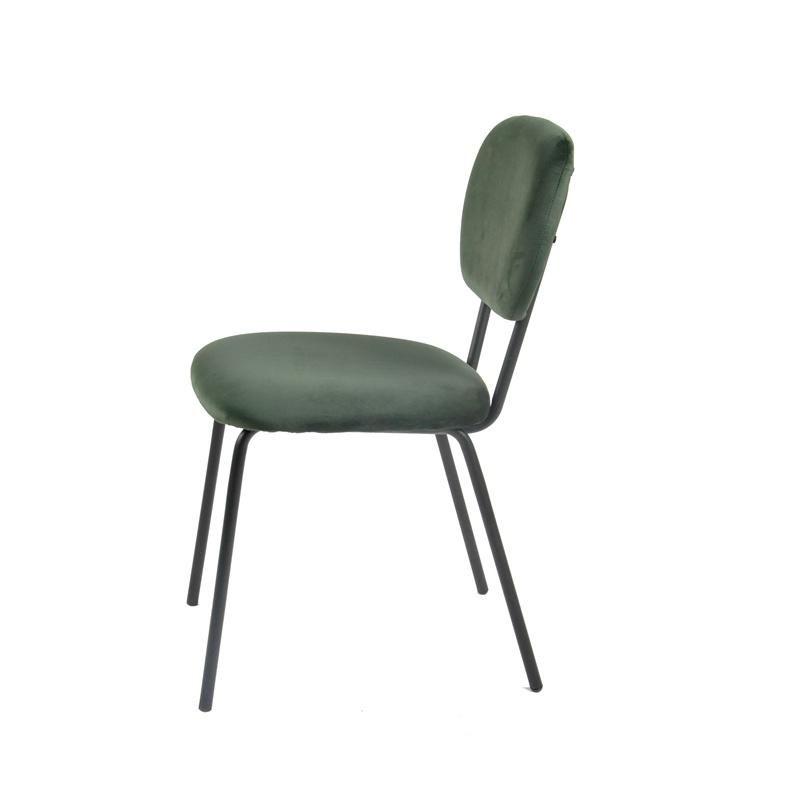 Cheap Price Home Furniture Metal Legs Modern Comfortable Velvet Fabric Dining Room Chair