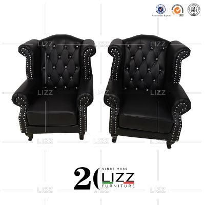 European Modern Living Room Furniture Decoration Leather Chair for Home Restaurant Hotel