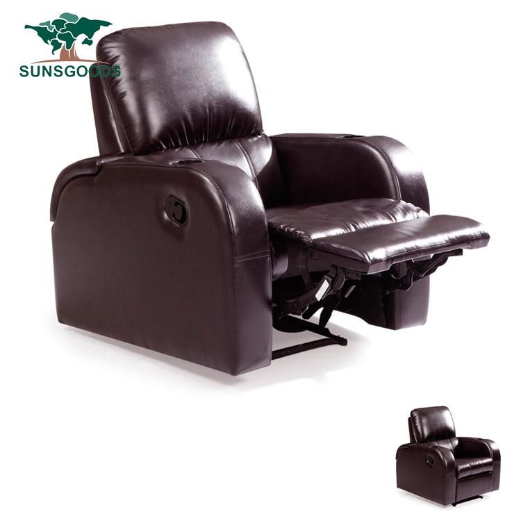 Factory Supply Black Single Motorized Leisure Recliner Chairs Sofa China Furniture