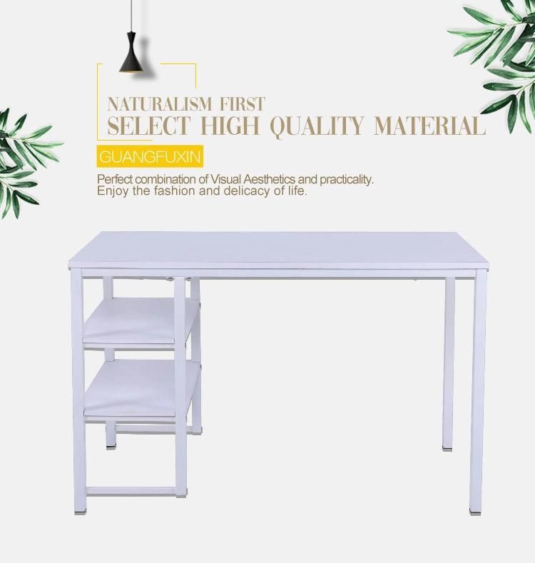 I-Shaped Wood Writing Desk Table Furniture Modern Home Studio Office Metal Frame Computer Desk