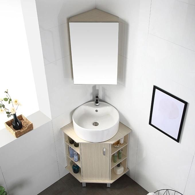 Corner Bathroom Cabinet Vanity Modern with Mirror, Save Space