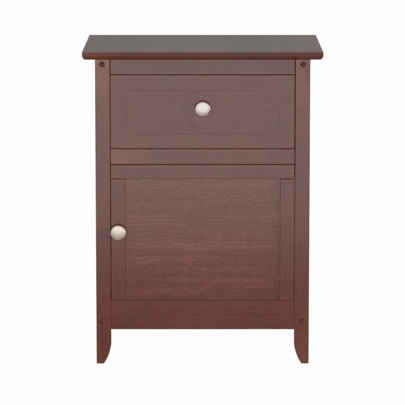 Wood Eugene Accent Table, Walnut