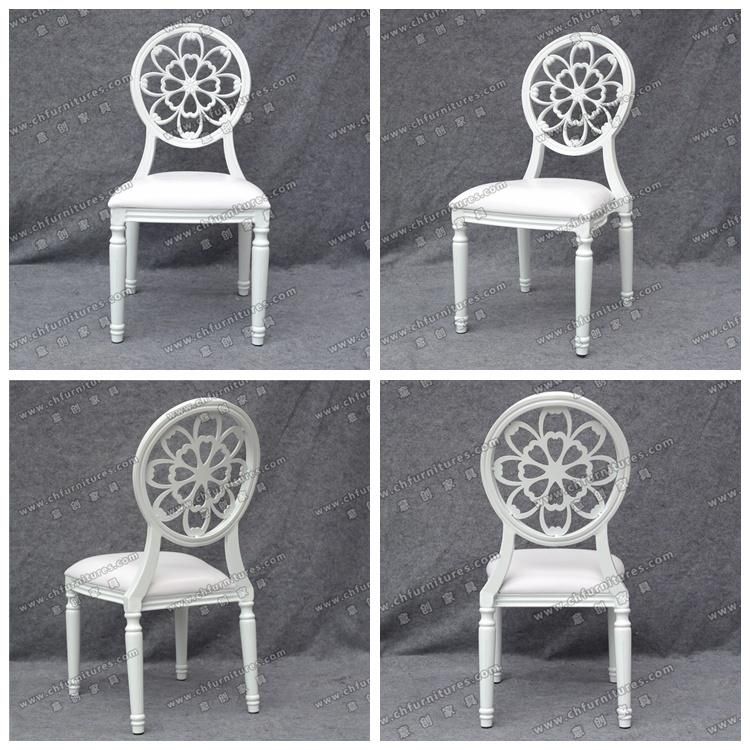 Yc-D231 Gold Aluminum Frame Round Back Restaurant Chair for Wedding Event