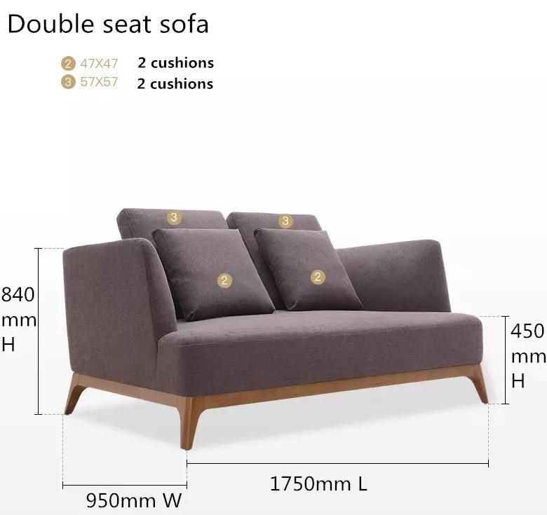 Modern Leisure Home Furniture Hotel Hall Fabric Sofa Set