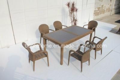 Hand-Made PE Rattan Wicker Outdoor Dining Chair and Table (BP-3035)