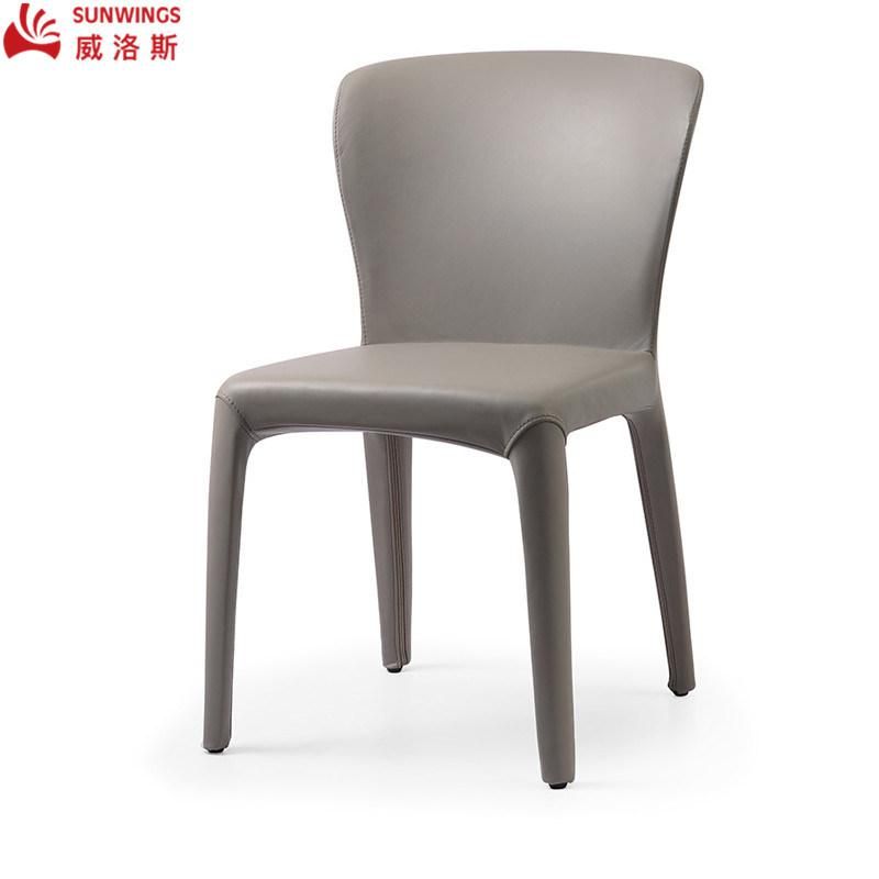 Light and Luxury Design Solid Wood PU Leather All - Covered Dining Chair for Restaurant