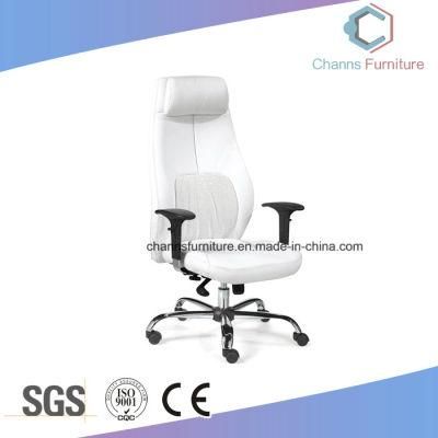 Modern Furniture Office Leather Computer Chair with Chrome Metal Base