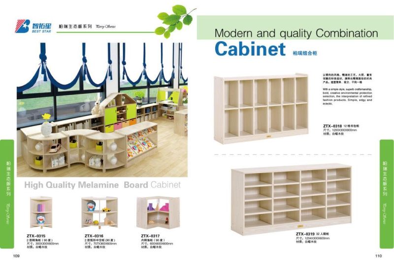 Baby Shoes Cabinet, Children Wood Cabinet, Kids Toy Storage Cabinet, Kindergarten Schoolbag Cabinet Playroom Furniture Combination Cabinet