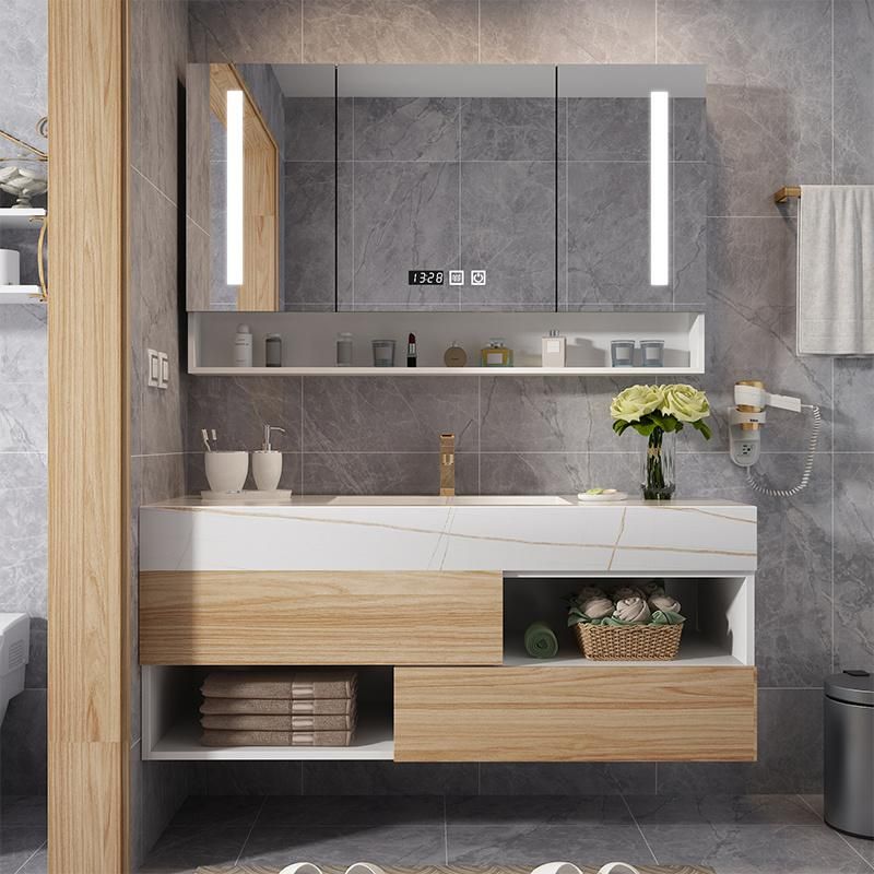 2022 New Design Rock Plate Sink Bathroom Furniture Cabinet for Sale